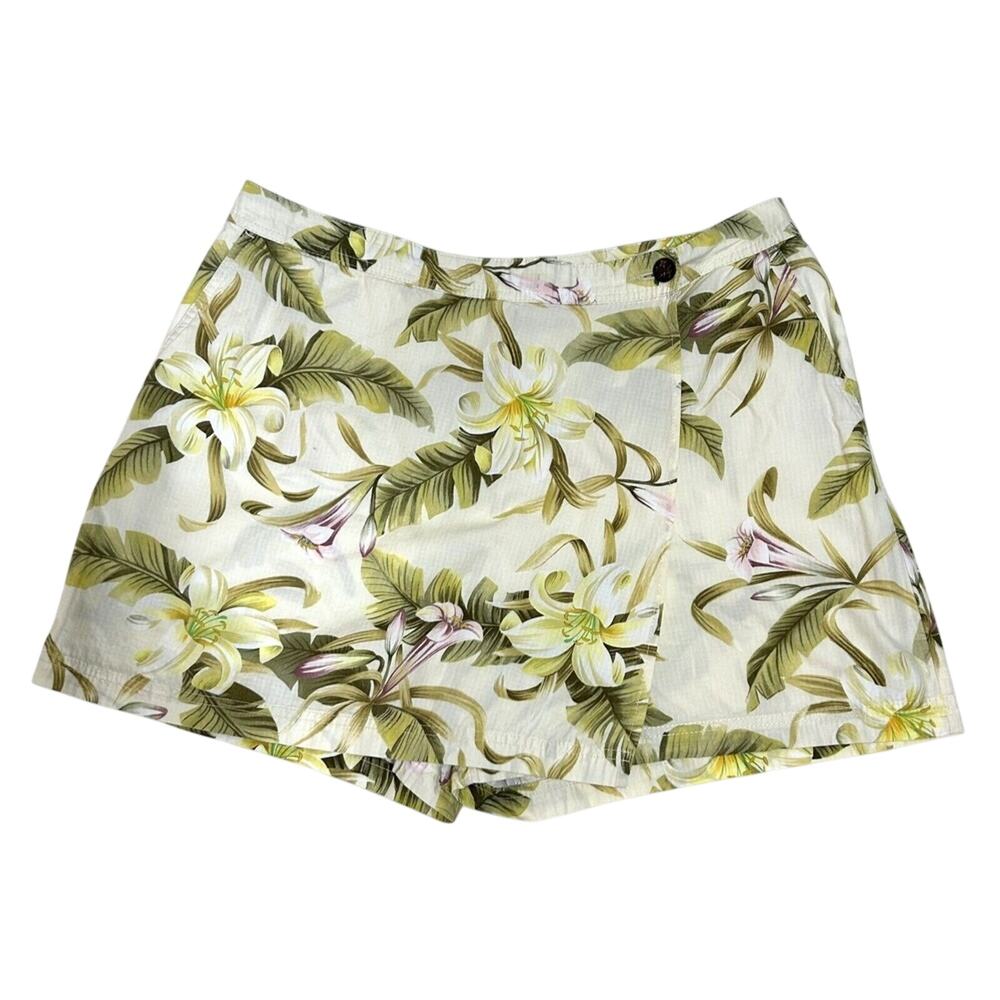 Sunset Cove Skort Women's Petite Floral 100% Cotton Casual Size 16P